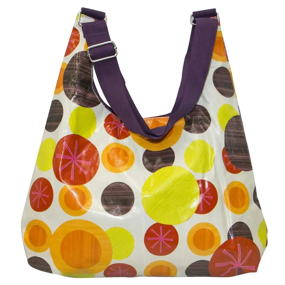 Lantern Studios Ellen G PVC Travel Sling Beach Bag Shopping Storage Polka Dot