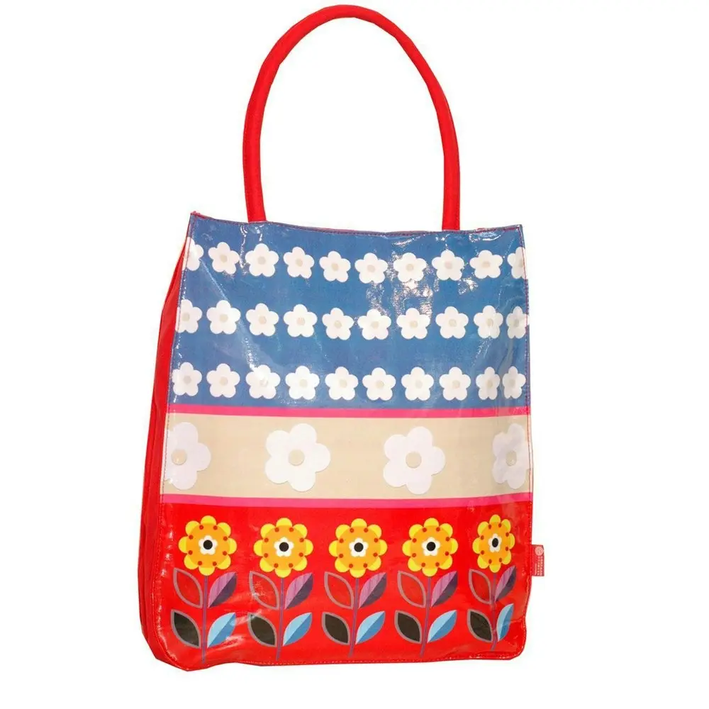 Lantern Studios Ellen G PVC Tote Bag Storage Outdoor Travel Handbag Daisies