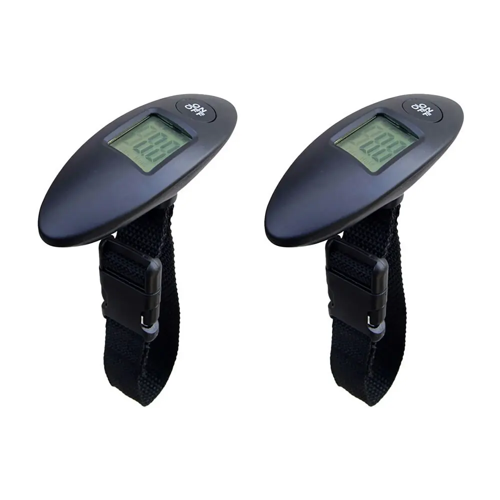 2x Tosca Mini Compact Travel Digital Luggage/Suitcase Weight Measuring Scale