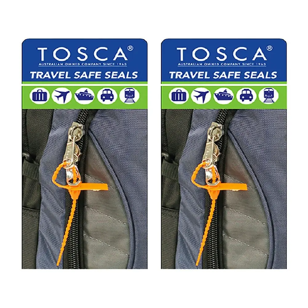 40pc Tosca Travel Tamper Proof Safety Luggage Bag Zip Security Seals - Orange