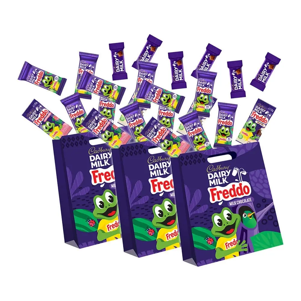 3PK Cadbury Dairy Milk Freddo Frog Variety/Assorted Milk Chocolate Showbag