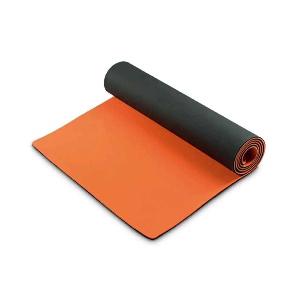 bodyworX TPE Two-Tone Yoga Mat Reversible Fitness Pad 183x61cm Orange/Black