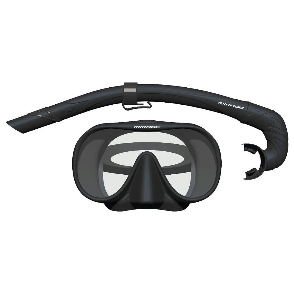 Mirage Sunsets Mask and Snorkel Underwater Swimming Activity Set Black