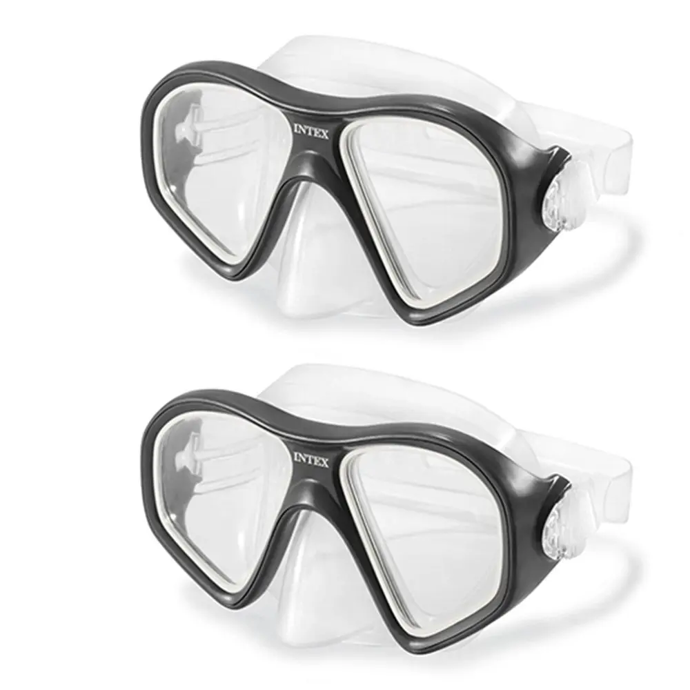 2x Intex Aqua Flow Sport Reef Rider Snorkel Mask Swimming Goggles Kids 14y+ Asst