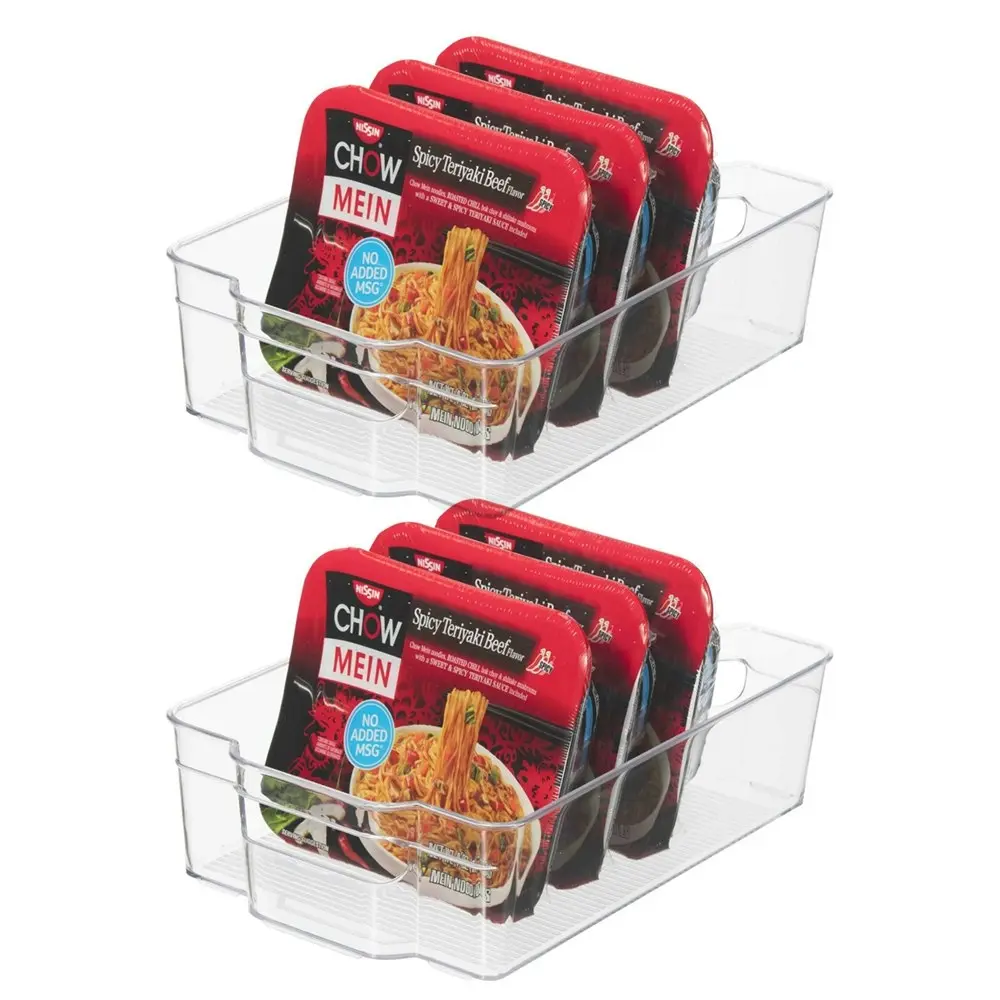 2x Oggi 16cm Stackable Storage Bin Home/Kitchen Food/Snack Organiser w/ Handles