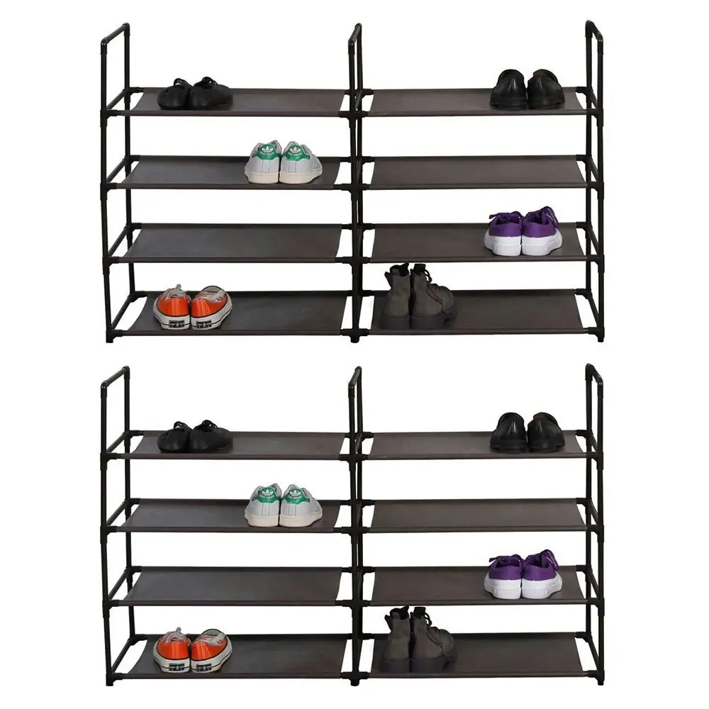 2PK Boxsweden Durable 8 Tier Stackable Standing Shoe Home Organiser/Storage