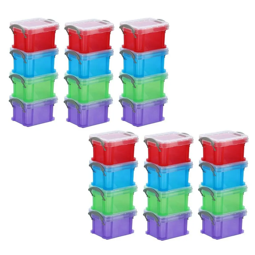 24pc Boxsweden 29cm Plastic Mini Stackable Storage Box Set/Holder Home Organiser