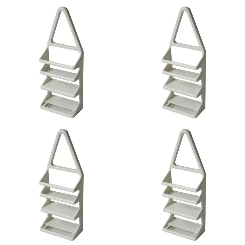 4x Homeleisure Plastic Bathroom/Shower Caddy Hanging Tidy Organiser Rack White