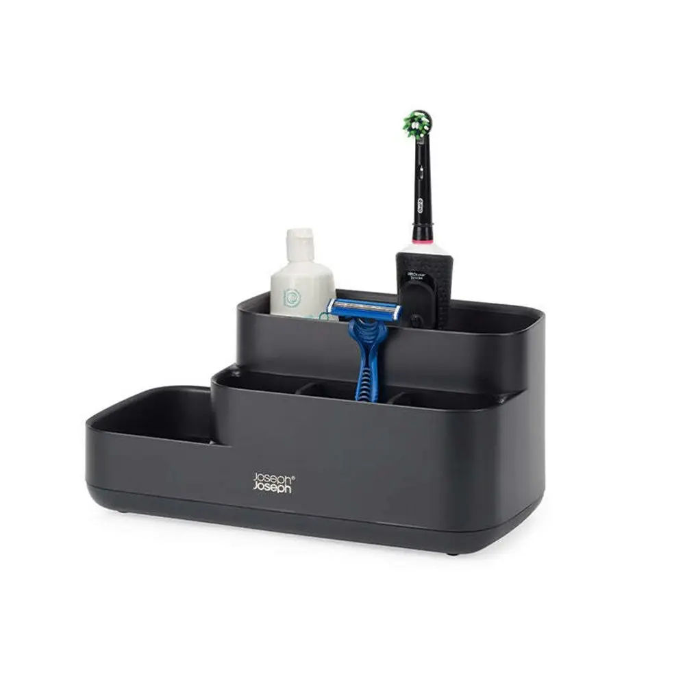 Joseph Joseph EasyStore Bathroom Caddy Storage Organiser Holder 25cm Matt Black