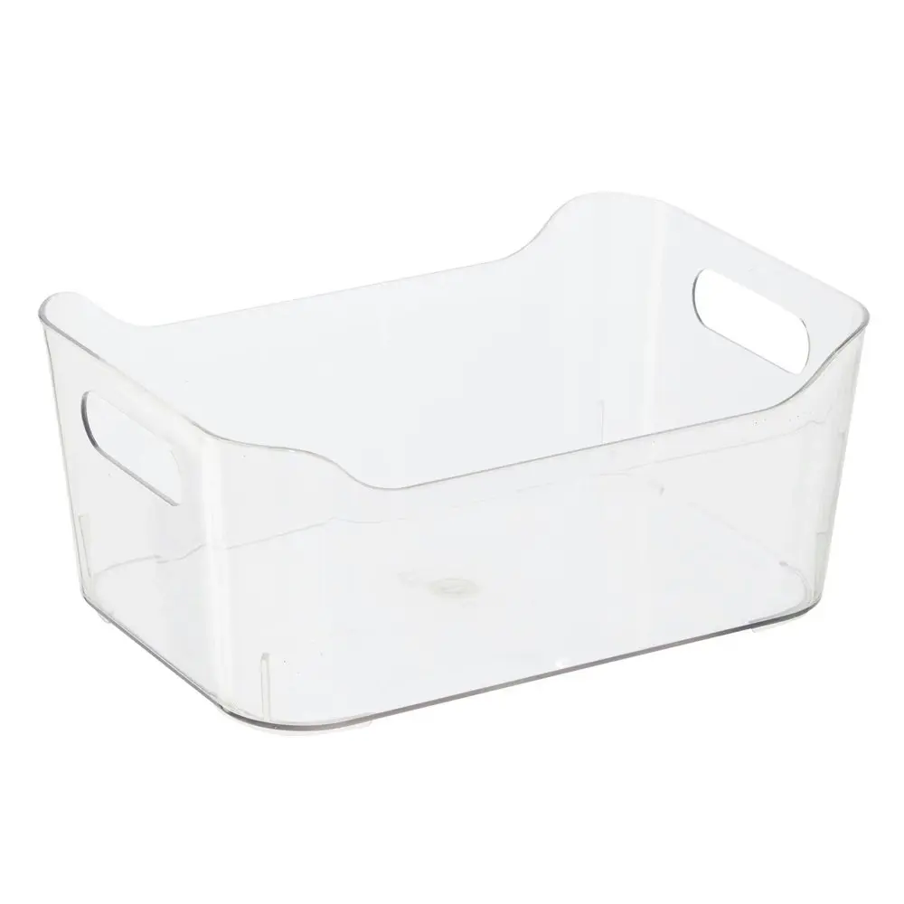 Oggi 24cm Storage Bin Home/Kitchen Food/Snack Pantry Organiser w/ Handles Clear