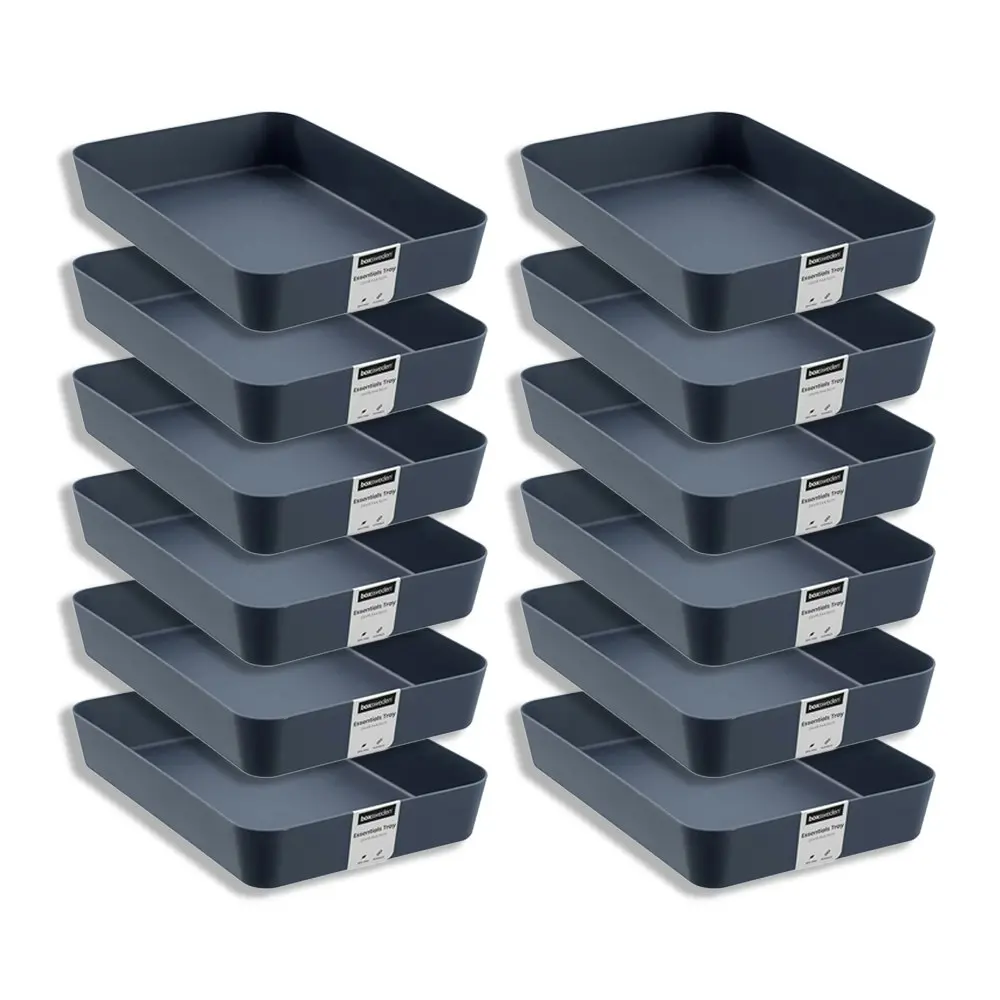 12x Boxsweden Essentials 26x18.5cm Sort Tray Organiser Storage Rectangle Assort