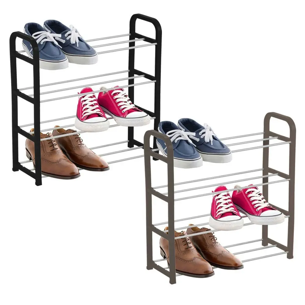 2x Boxsweden 4 Tier Shoe Rack/Storage Stand Shoes Organiser/Cabinet Asst. Colour