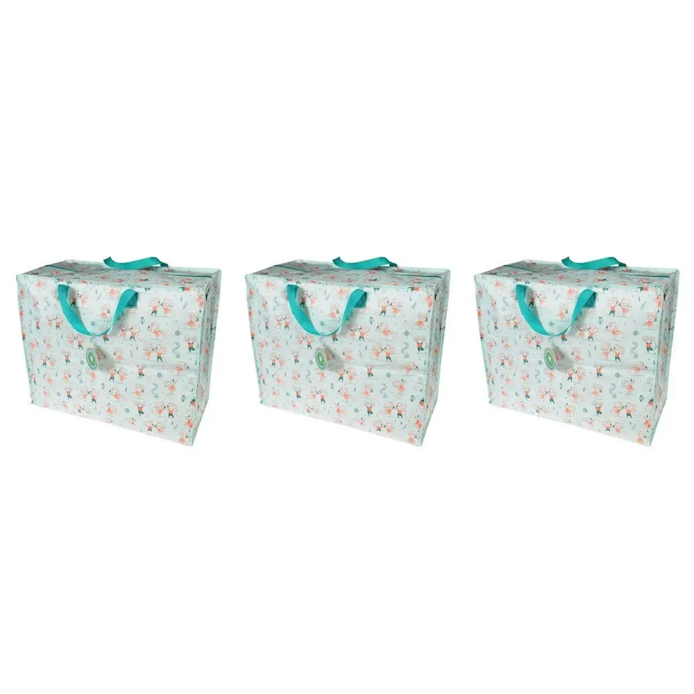 3x Rex London Jumbo Storage Bag Organiser w/ Zip Closure 58x48cm Mimi & Milo