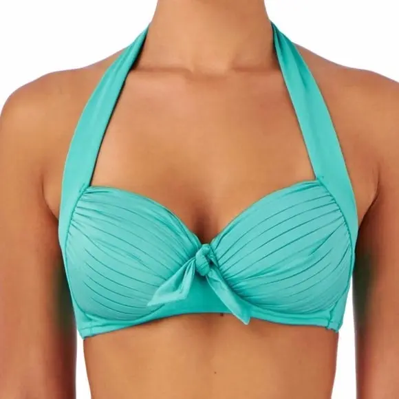 Seafolly Soft Cup Halter Bikini Top - Seychelles Blue