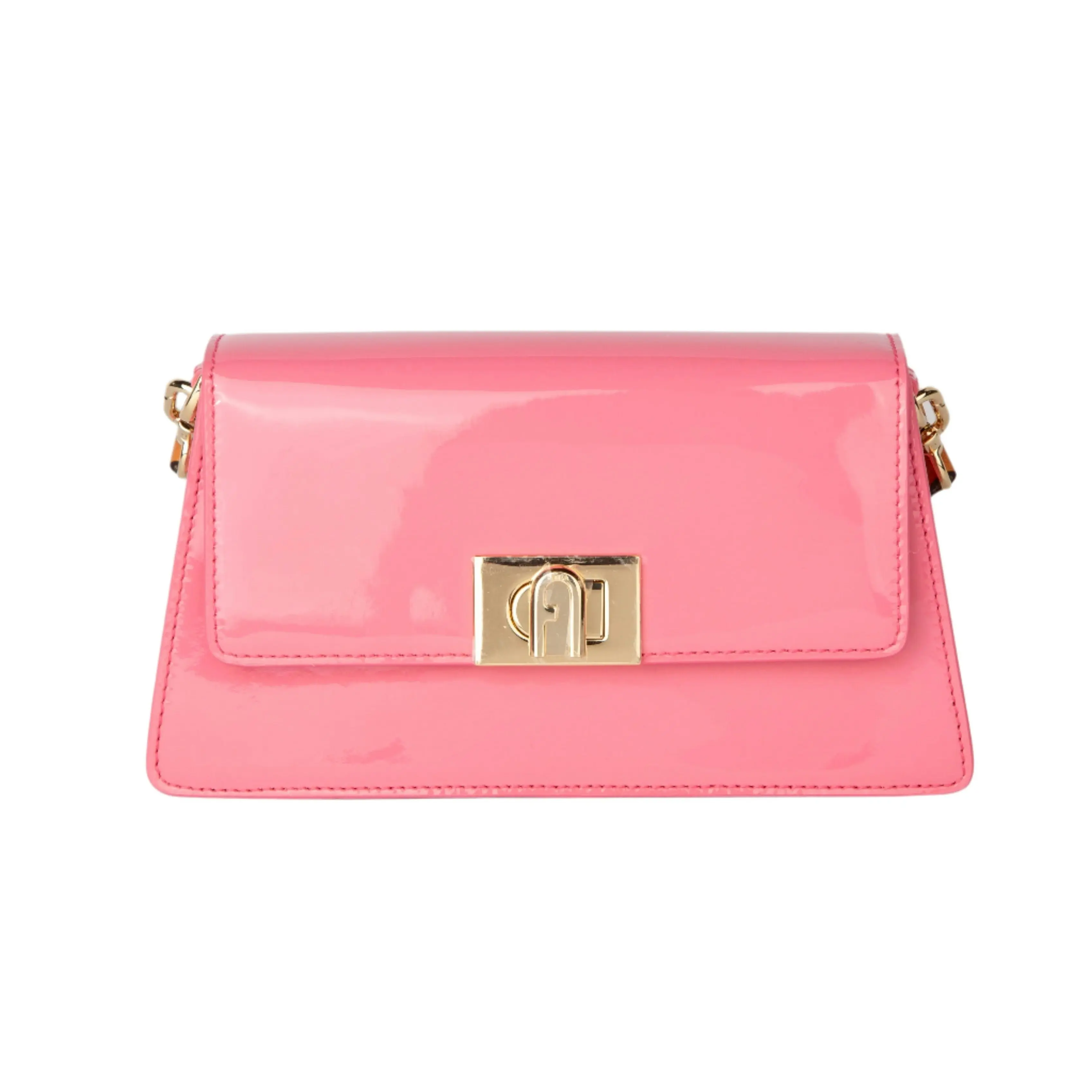 Furla Zoe Patent Crossbody Bag - Pink