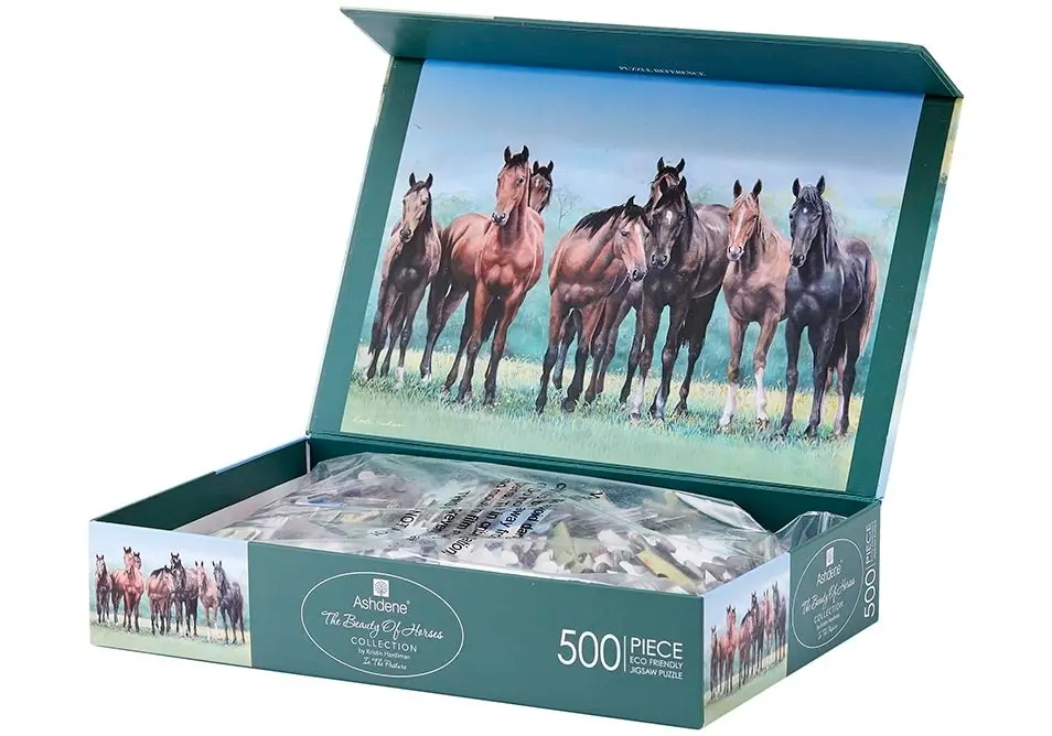 Ashdene 500-Piece Jigsaw Puzzle Beauty of Horses In the Pasture