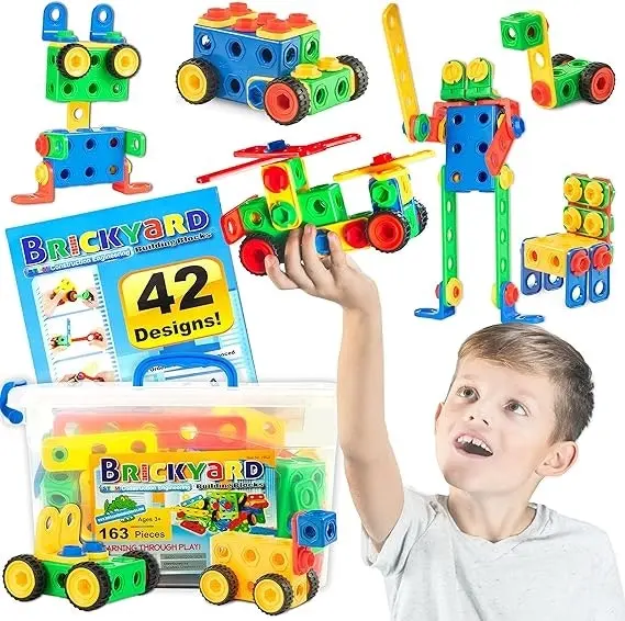 Brickyard Block Stem Toy, 163pc