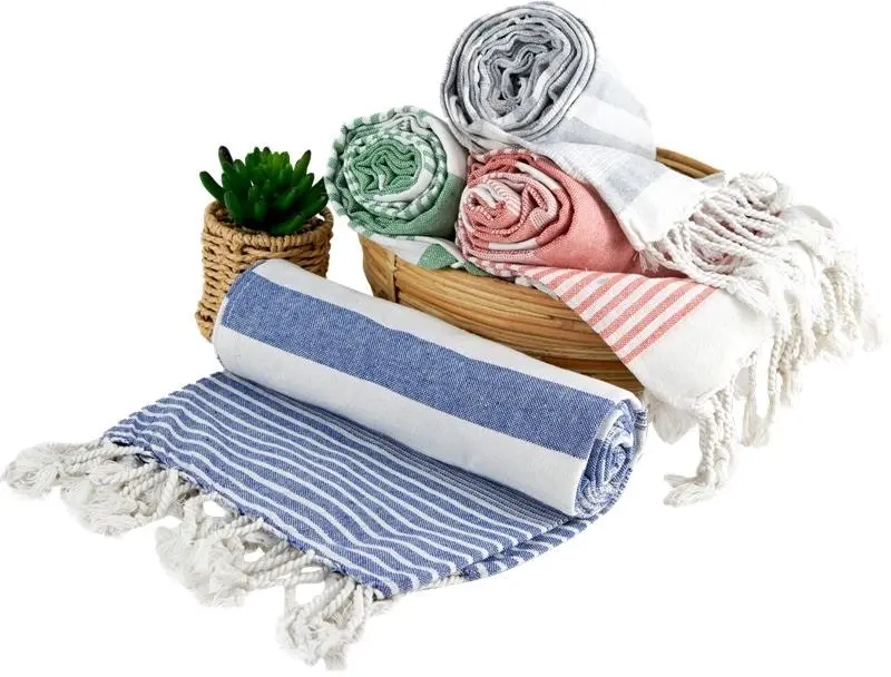 Athena Home Collection Assorted Turkish Towels, 1m x 1.8m