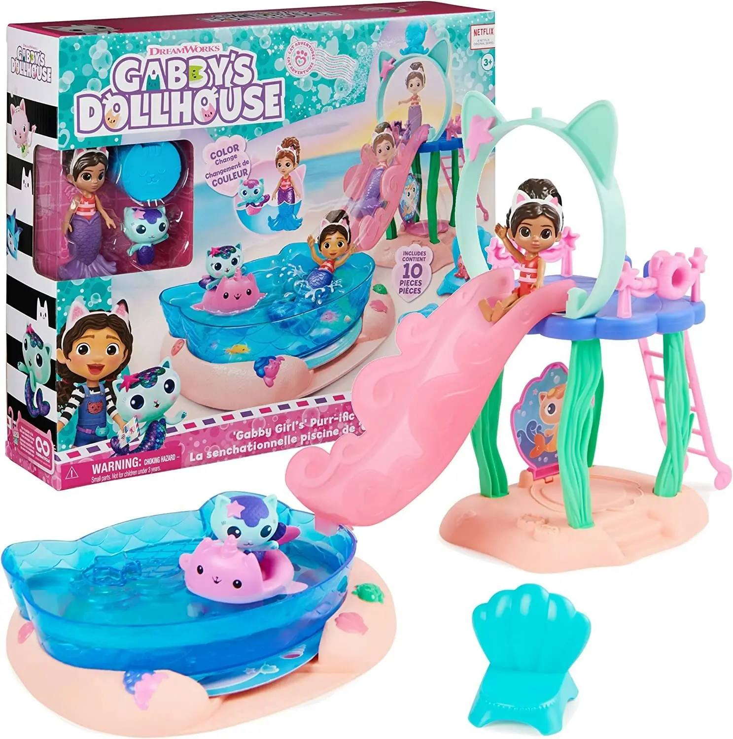 Gabby's Dollhouse, Purr-ific Pool Playset