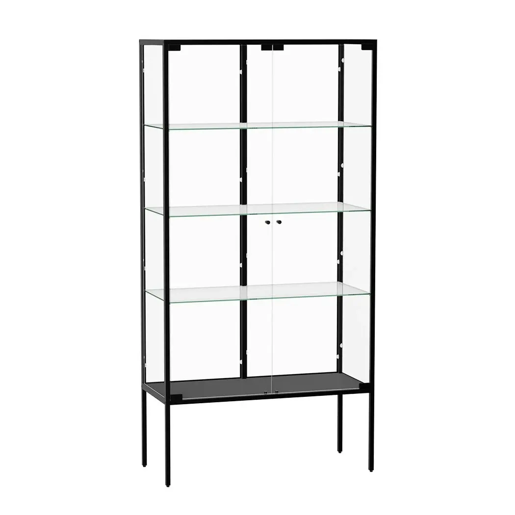 Stacked 5mm Tempered Glass Display Cabinet Steel Collections  4 Tier 160m Tall