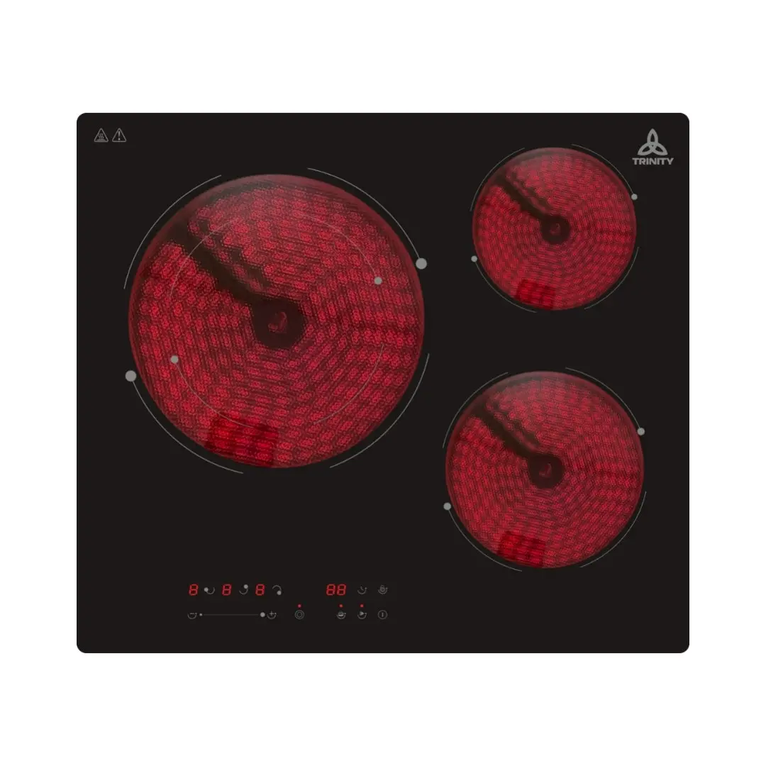 Trinity 60cm Built-in Ceramic Cooktop 3 Heating Extra Large Zones