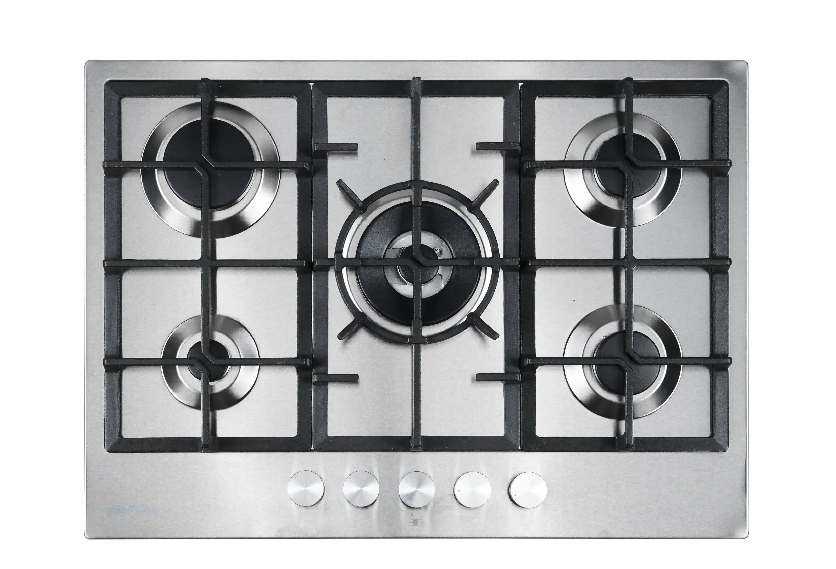 Brohn 70cm Built-in Gas WOK Cooktop 5 Burner Stainless Steel