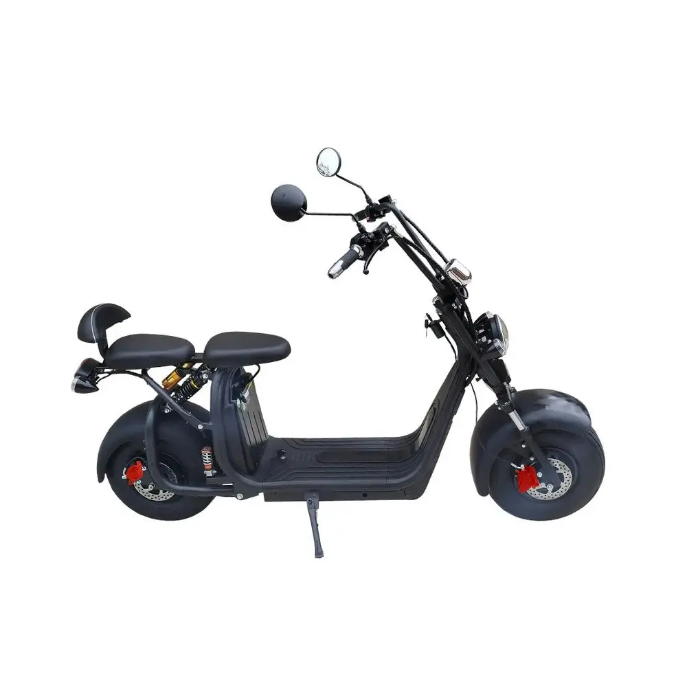 GLIDER C07AP 2000W 60V 20AH Electric Scooter Big Wheel Motorcycle Scooter Adult Riding - Black