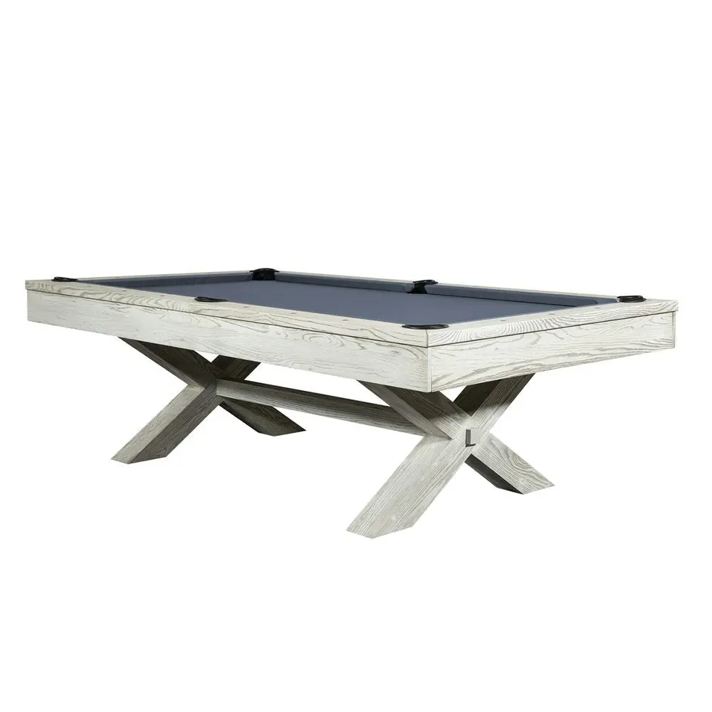 QUESLA WYJ004 7FT Slate Billiard Table w/ Free Accessories Pool Table - White&Grayish Blue