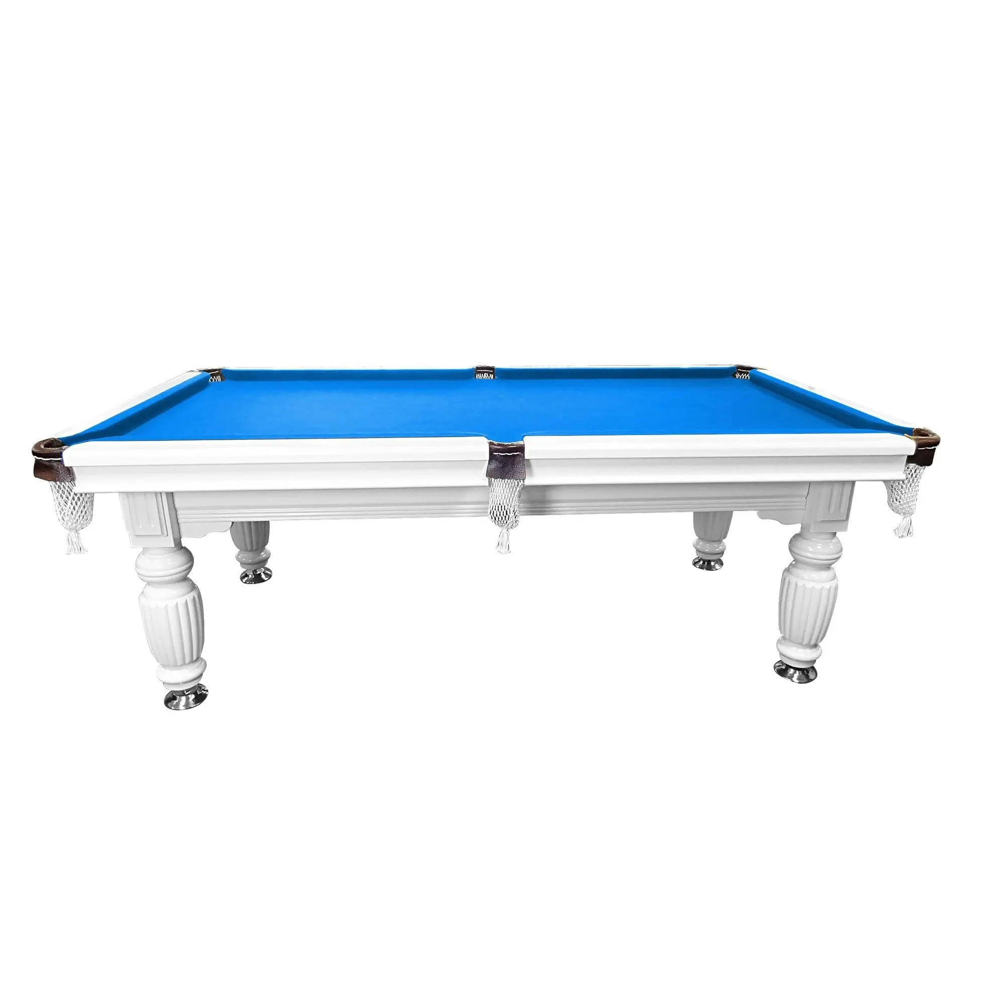 QUESLA 7FT Luxury Slate Pool Table Solid Timber Billiard Table Professional Snooker Game Table With Accessories Pack,White Frame