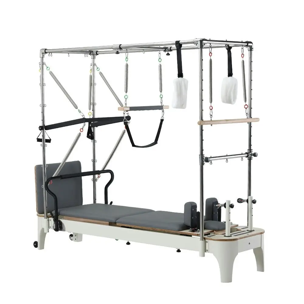 COREVA MN013 2-IN-1 Trapeze Table Reformer Pilates Bed Home Gym Train Equipment Machine - White