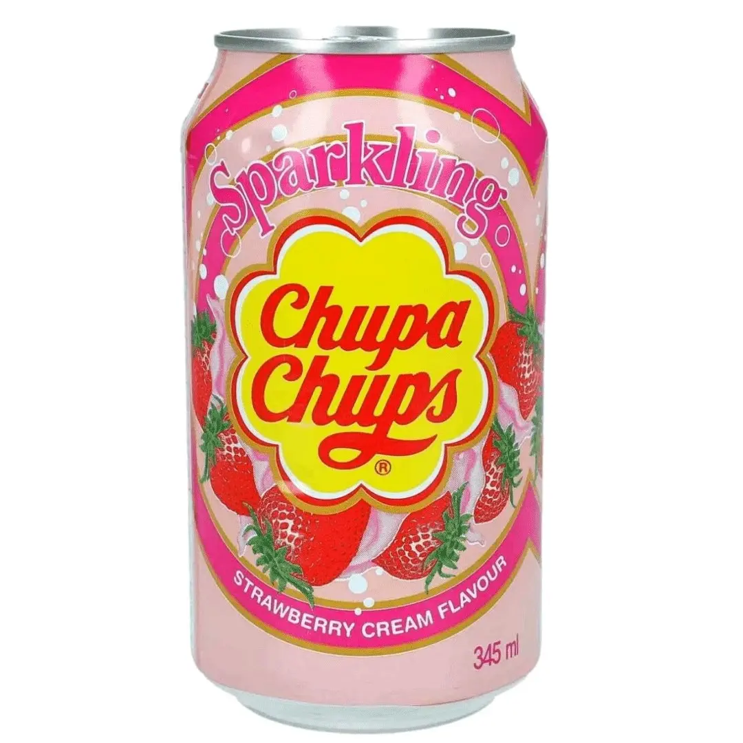 Chupa Chup Strawberry & Cream Soft Drink