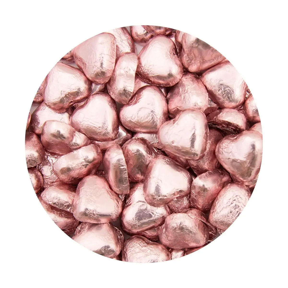 Choc Hearts Rose Gold 500g