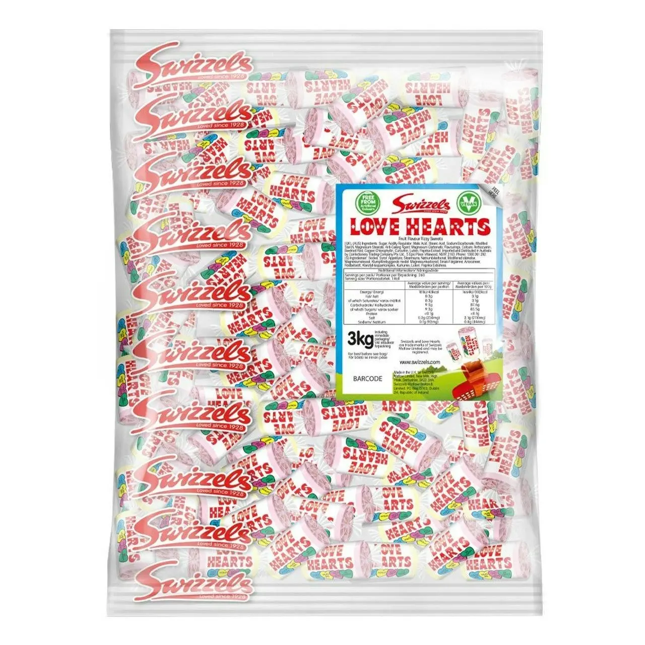 Swizzels Love Heart Rolls 3kg