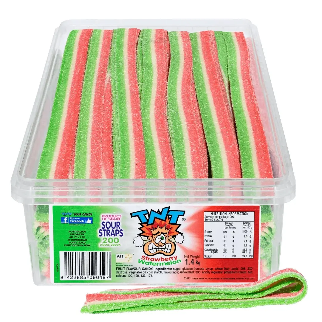 TNT Sour Straps Strawberry Watermelon