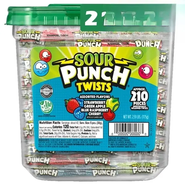 Sour Punch Twists Tub