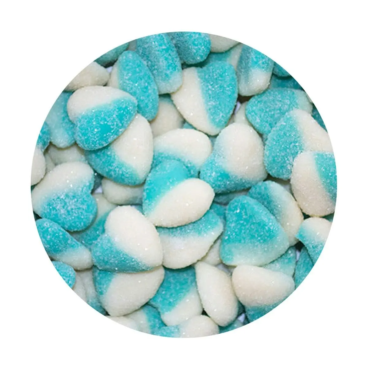 Sour Blue White Hearts 1kg