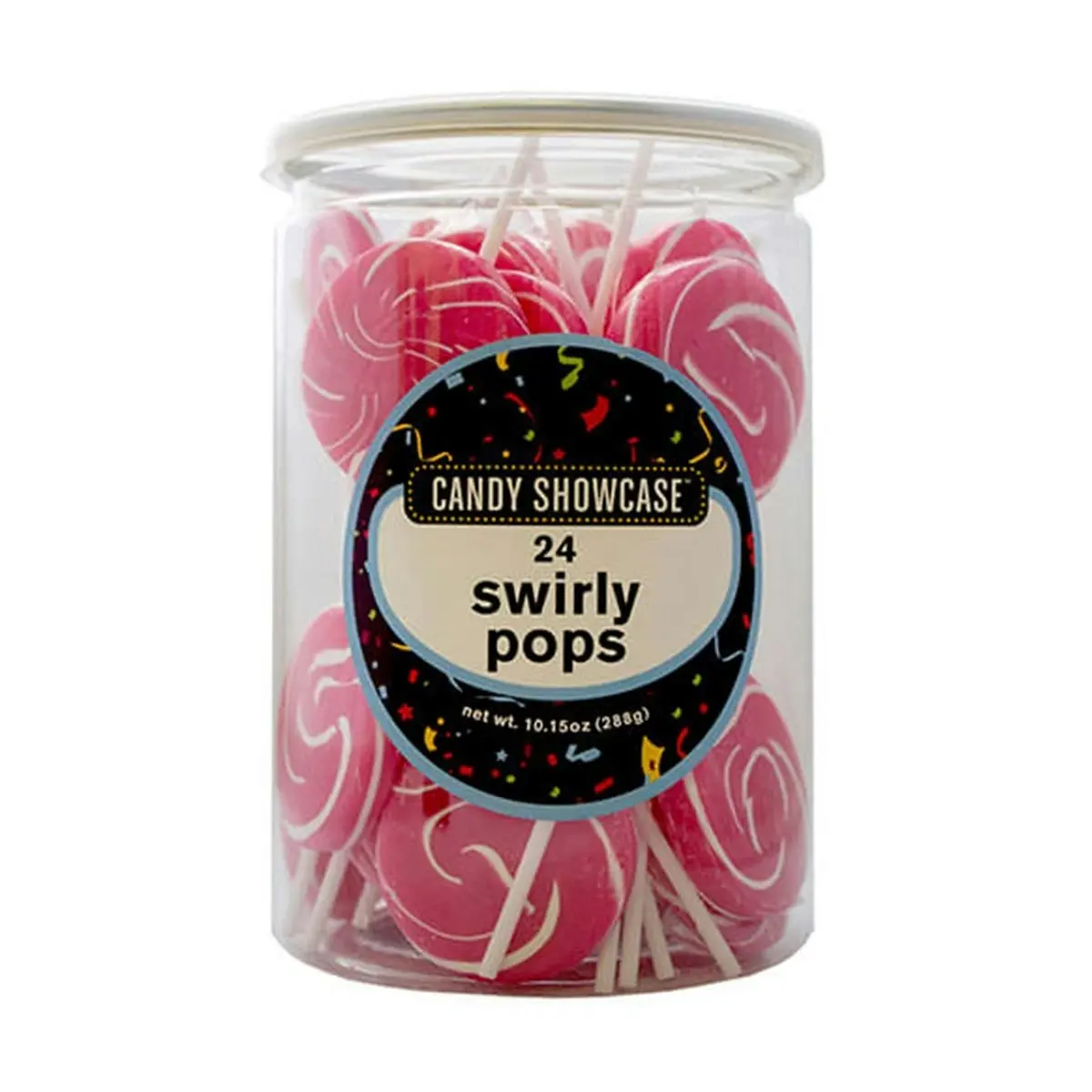 Swirly Lollipop Pink & White 12g