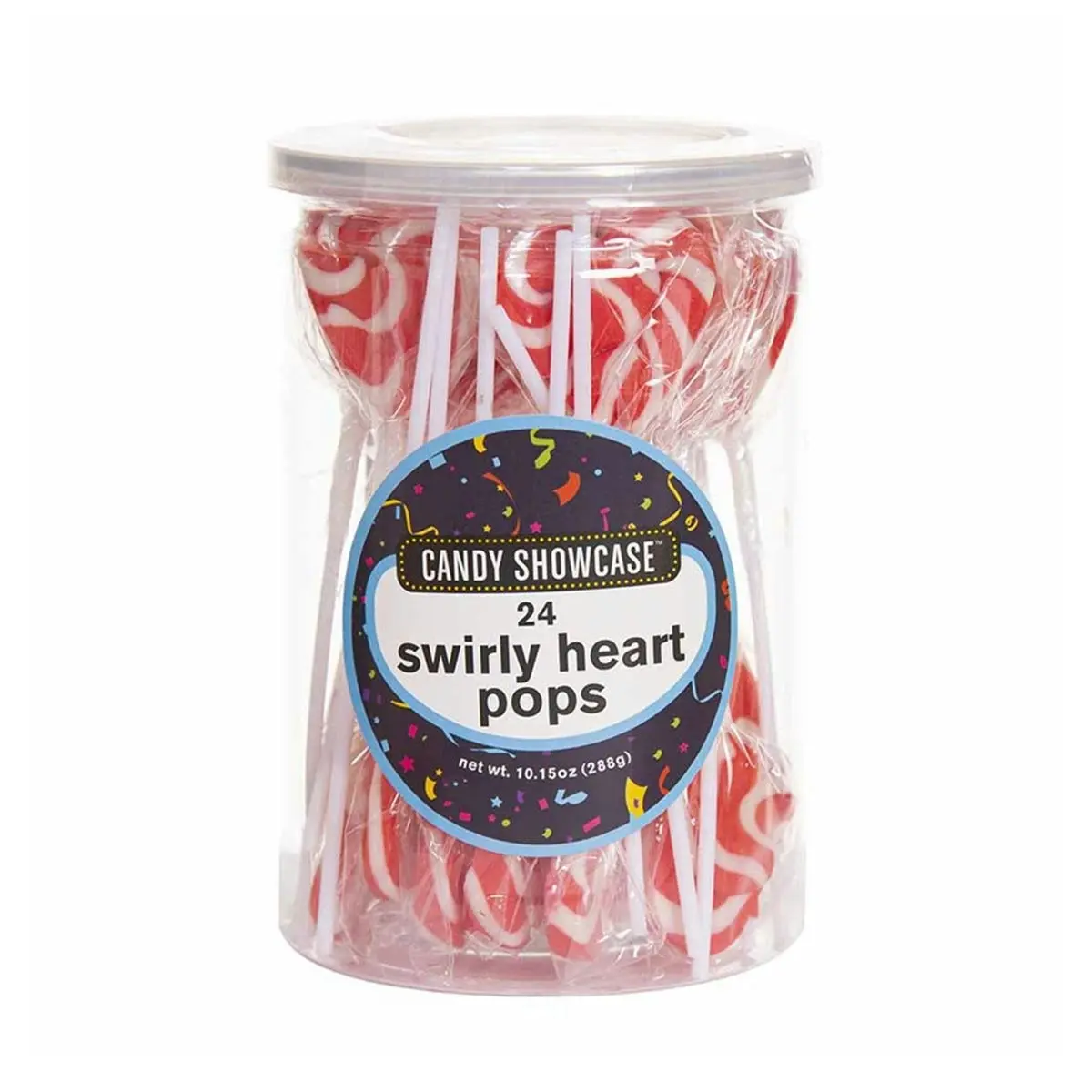 Swirly Heart Lollipop Red 12g