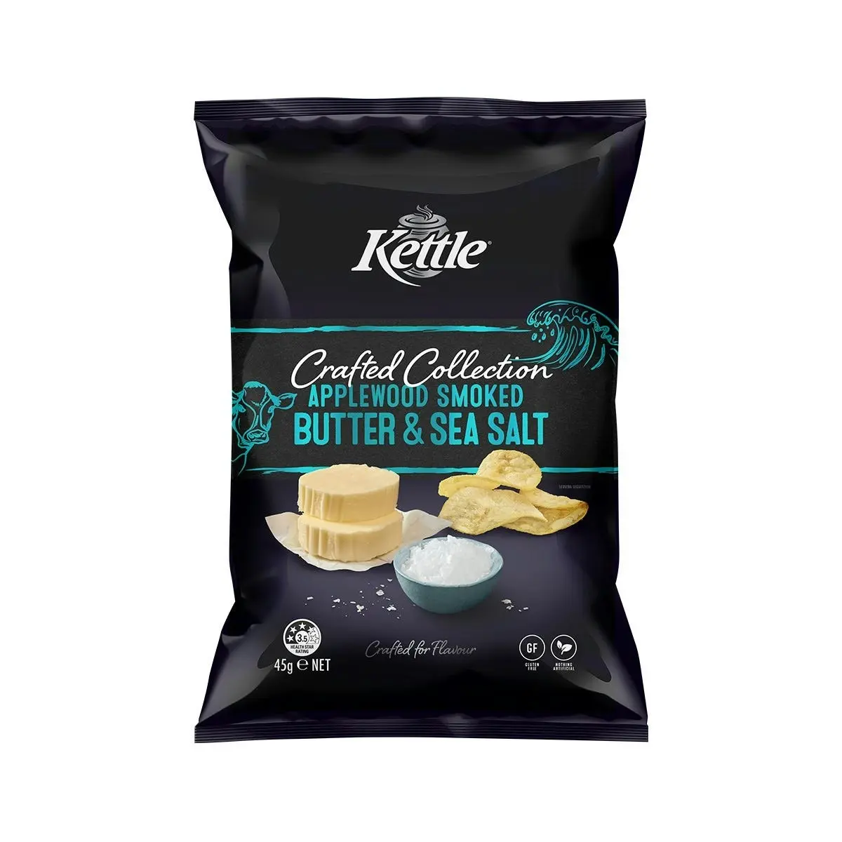 Kettle Applewood Smoked Butter & Sea Salt 45g