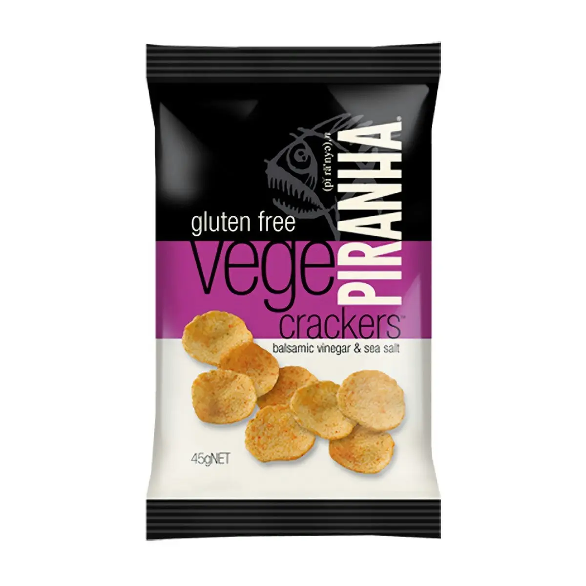 Piranha Vege Crackers Balsamic Vinegar & Sea Salt 45g