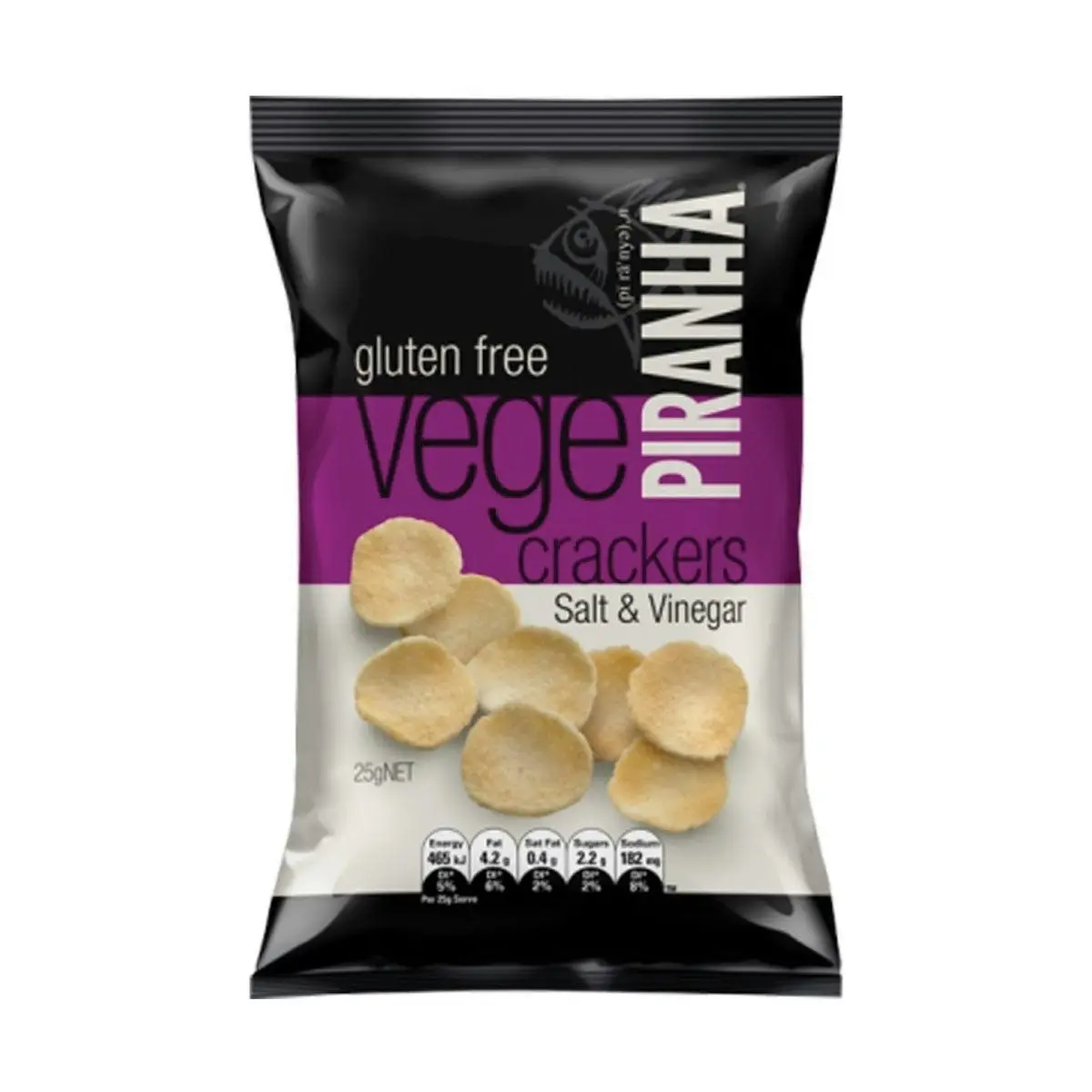 Piranha Vege Crackers Salt And Vinegar 25g