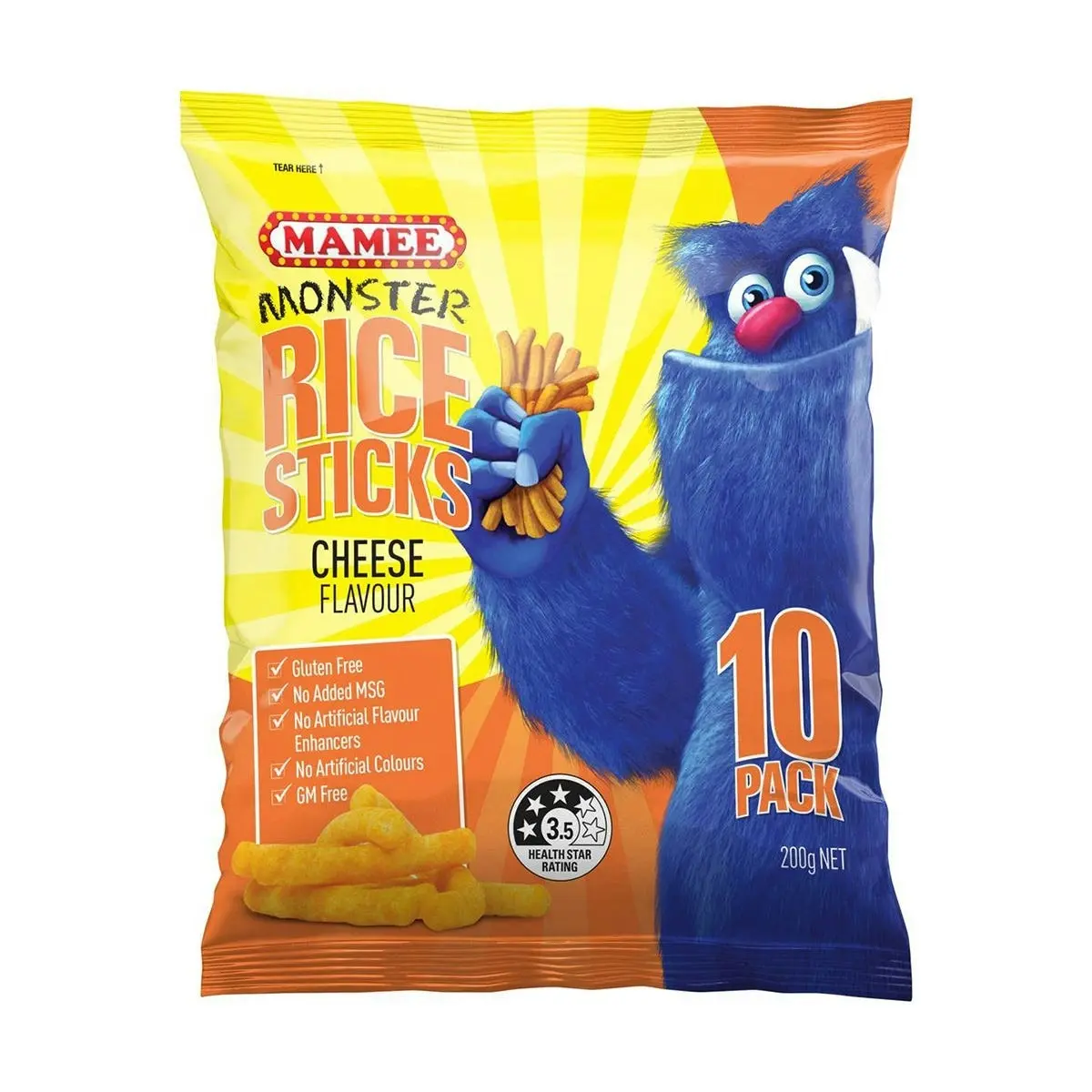 Mamee Monster Rice Sticks Cheese 20g