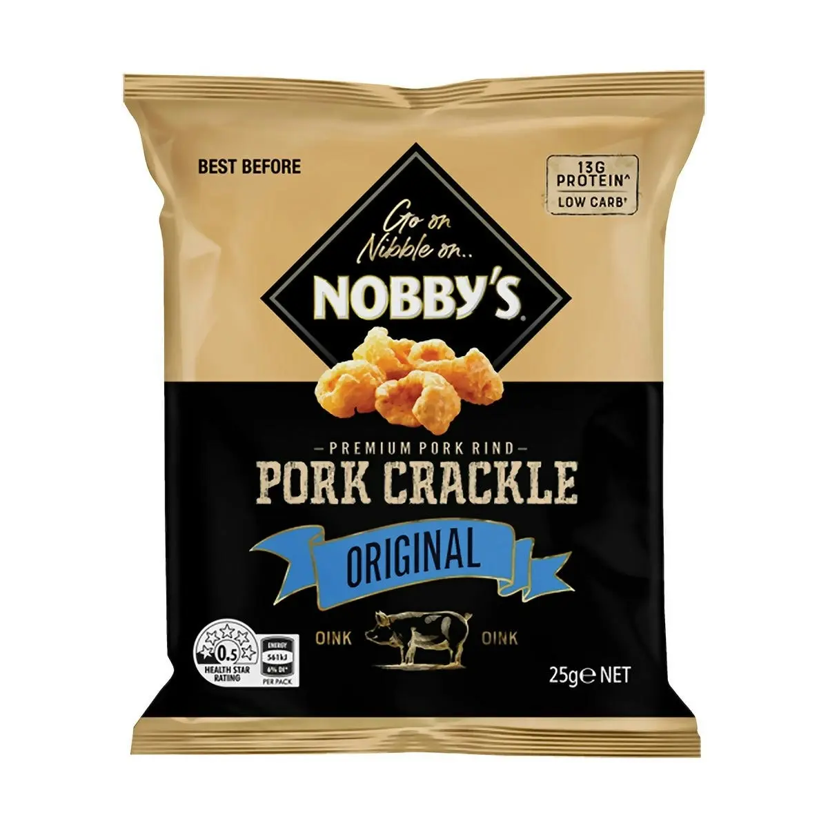 Nobby's Pork Crackle Original 25g