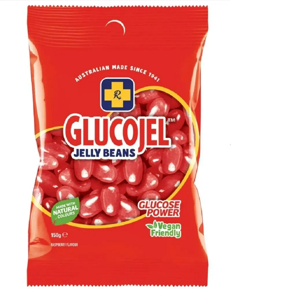 Gold Cross Glucojels Red Jelly Beans 150g