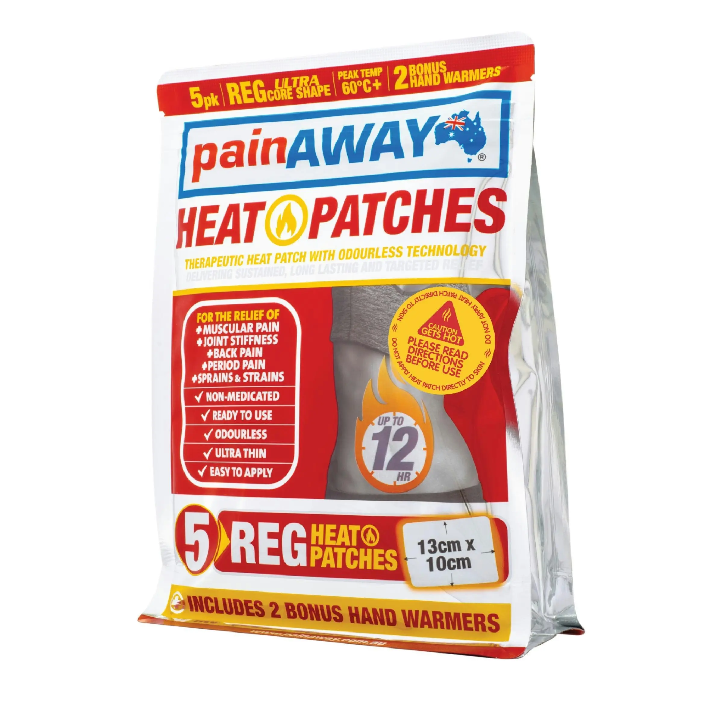 Pain Away Heat Patches Regular 5 Pack