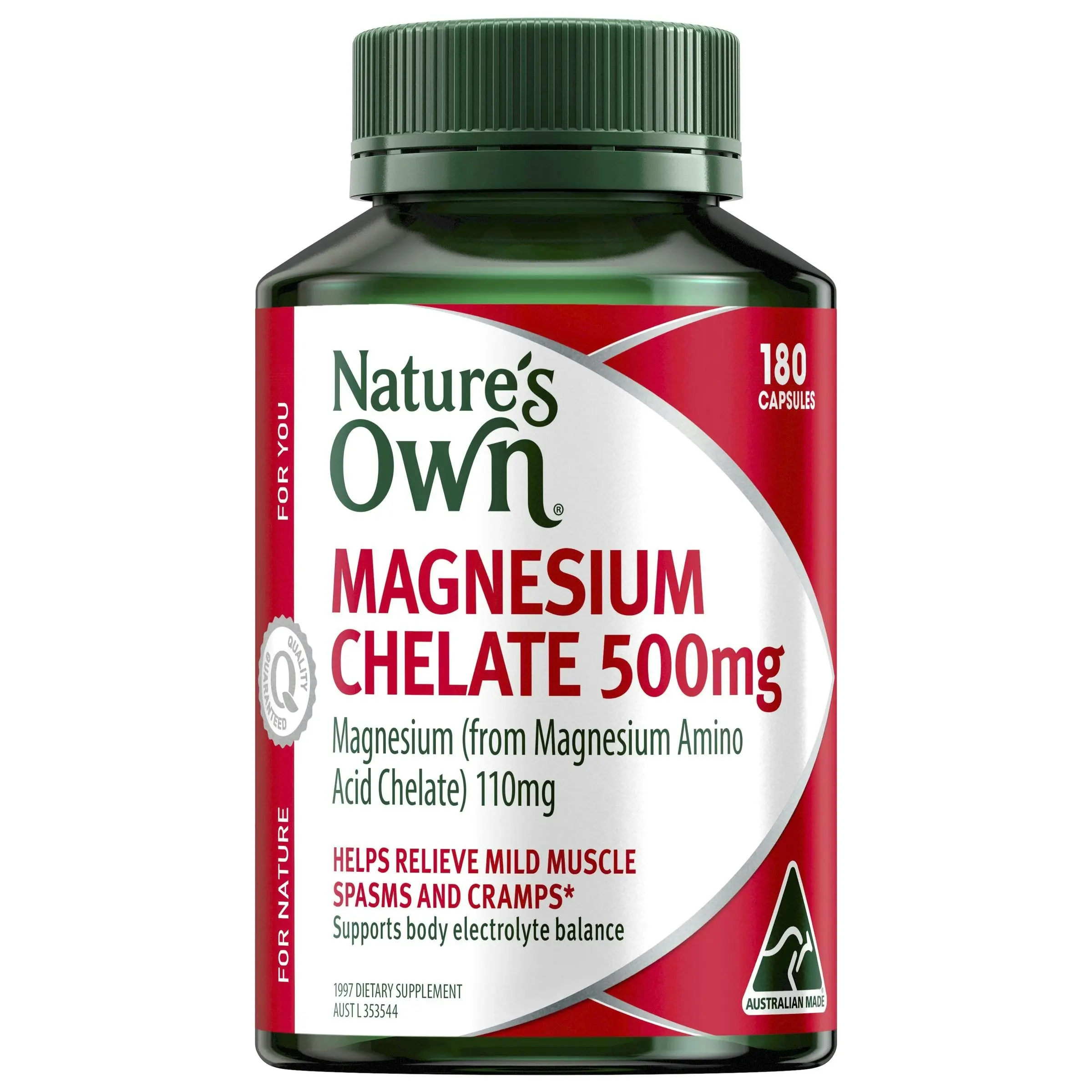 Nature's Own Magnesium Chelate 500mg 180 Capsules