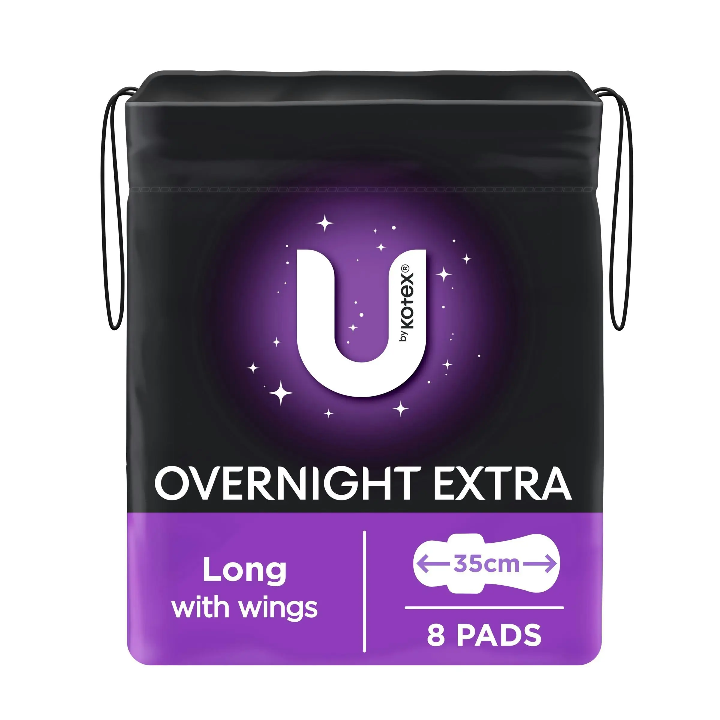 U by Kotex Overnight Extra Pads Long 8 Pack