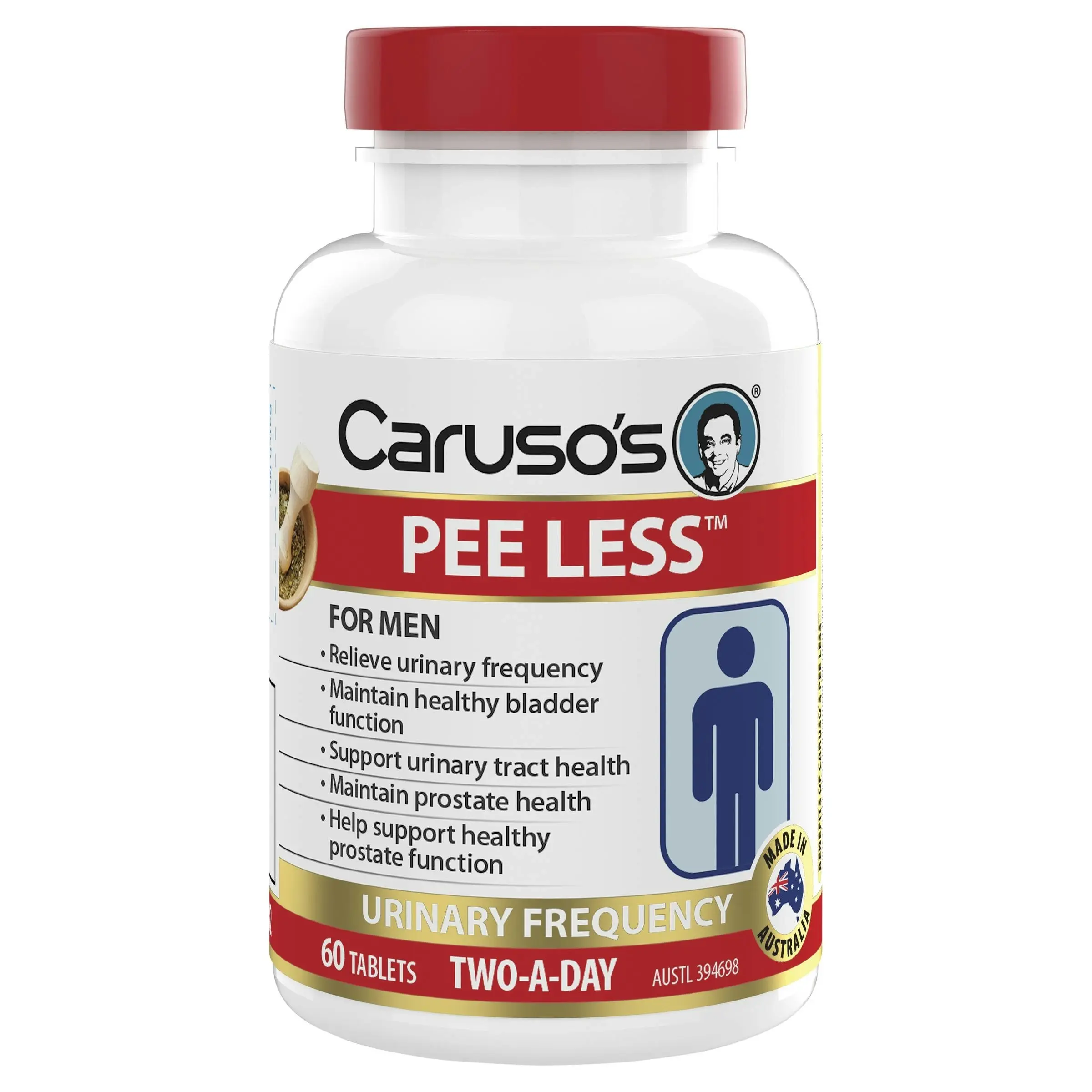 Caruso's Pee Less For Men 60 Tablets