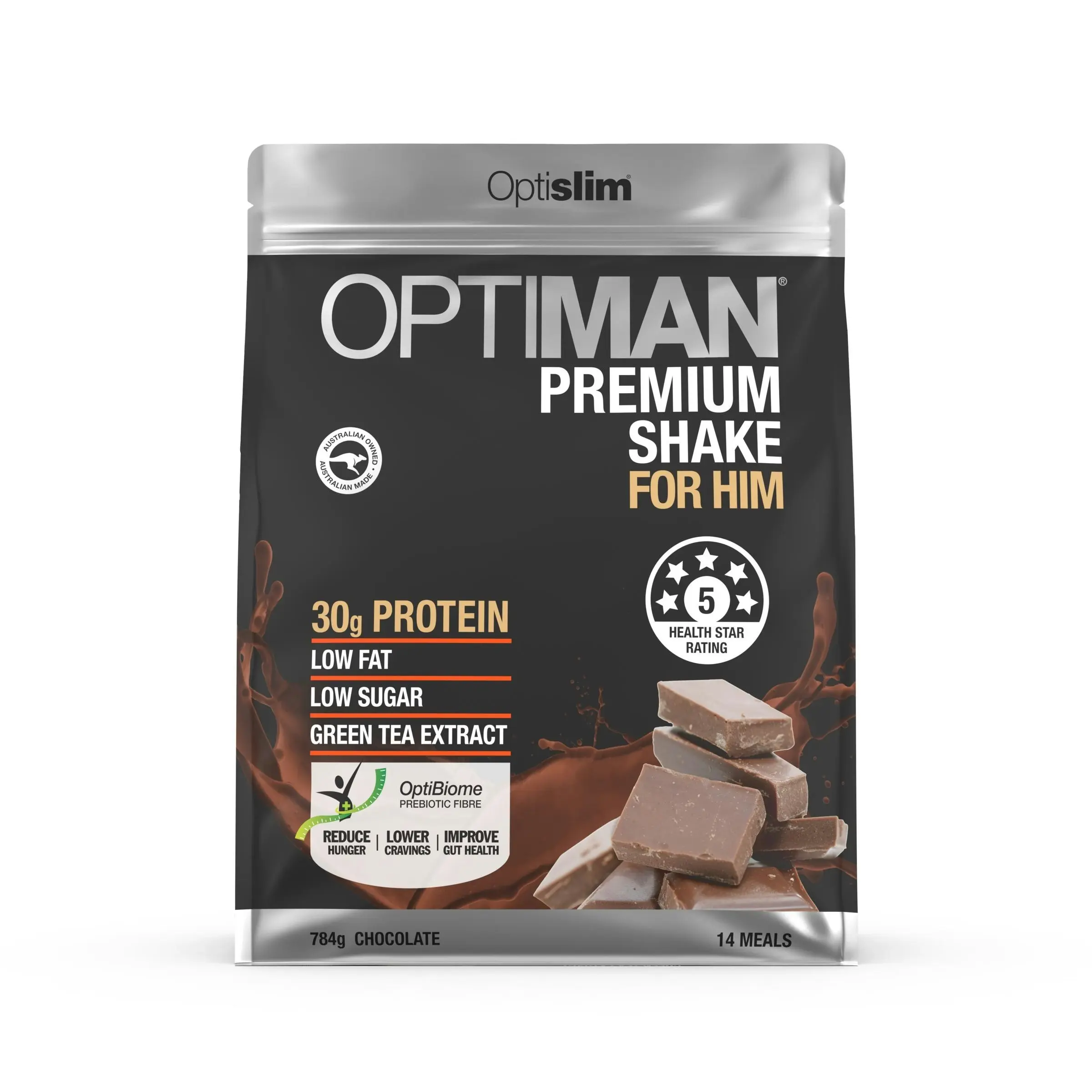 OptiSlim Optiman Premium Shake Chocolate 784g