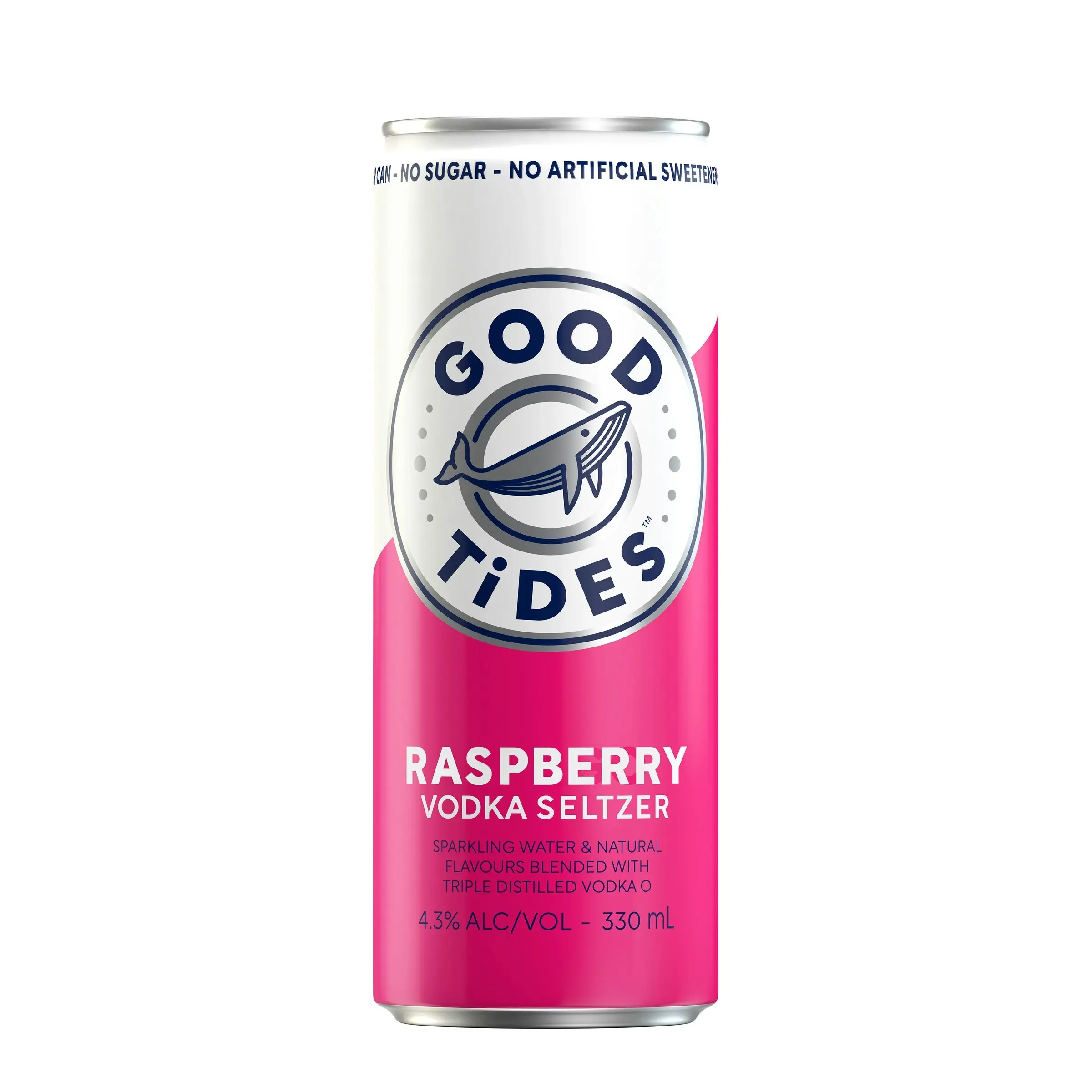 Good Tides Hard Seltzer Raspberry 24 x 330mL